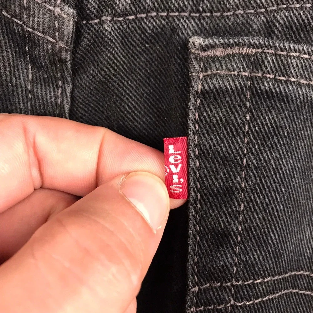 Levis 550 Jeans Women 16 MIS M Black High‎ Rise Tapered Relaxed Fit USA 90s Vtg